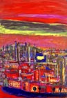 "2" from series "The City"
Graphics.  Olena Pryduvalova - Ukrainian Artist. Virtual Art Gallery. Property of the author
(Paper, gouache)