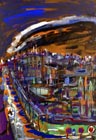 "3" from series "The City"
Graphics.  Olena Pryduvalova - Ukrainian Artist. Virtual Art Gallery. Property of the author
(Paper, gouache)