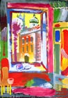 "4" from series "Mirgorod Interiors"
Graphics.  Olena Pryduvalova - Ukrainian Artist. Virtual Art Gallery. Property of the author
(Paper, gouache)