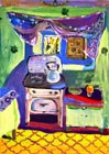 "5" from series "Mirgorod Interiors"
Graphics.  Olena Pryduvalova - Ukrainian Artist. Virtual Art Gallery. Property of the author
(Paper, gouache)
